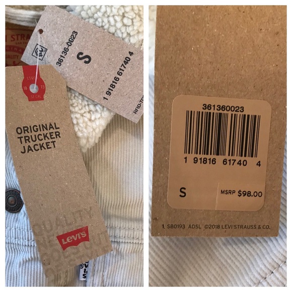 FINAL NWT Levi’s Original Trucker Jacket - Picture 8 of 8